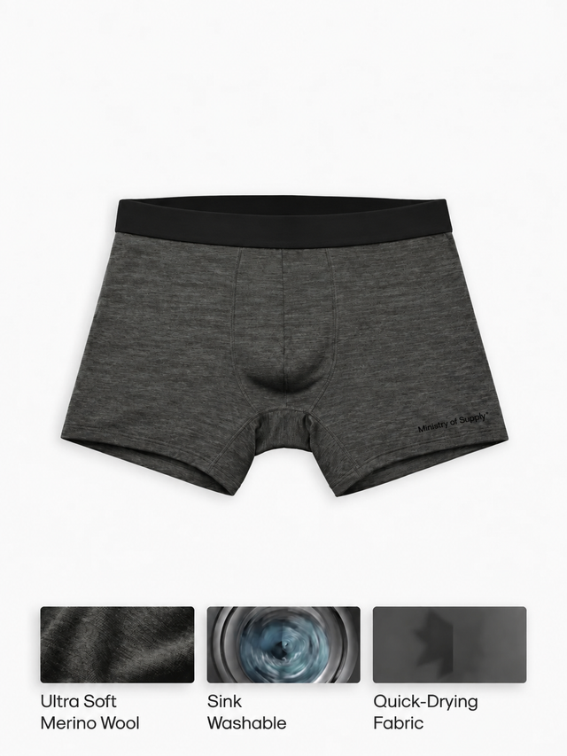 Men's Travel Merino Boxer Brief