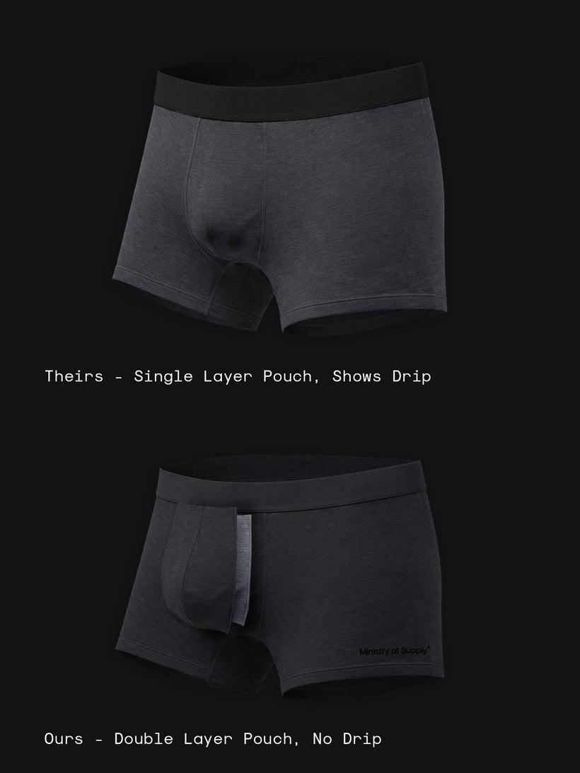 Men's Travel Merino Boxer Brief in Slate, image 8